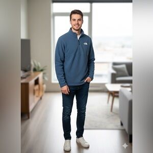 The North Face Blue Quarter-Zip Pullover